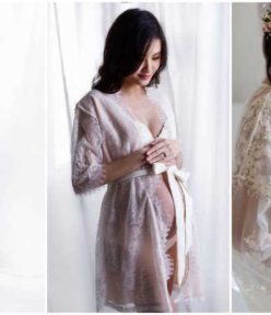 How can you make a maternity gown for a photoshoot?